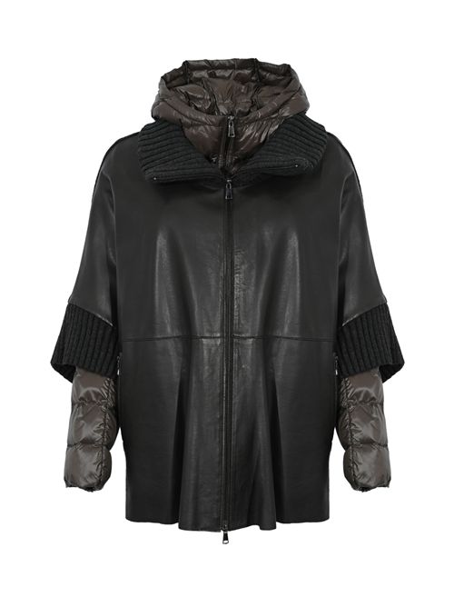 Giubbotto Lavinia in pelle e nylon LEATHER AUTHORITY | LAVINIA618